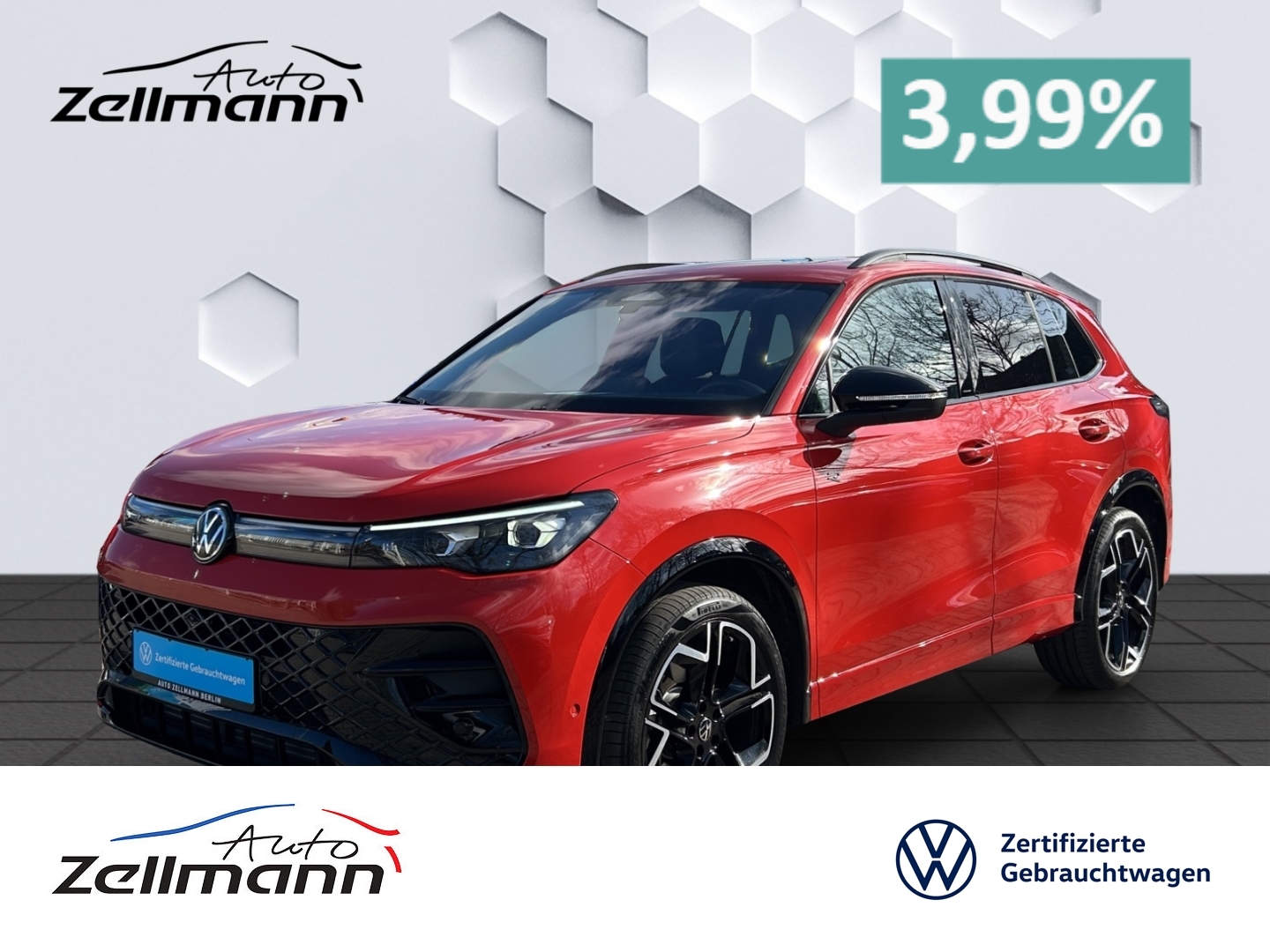 Tiguan 2.0 TDI 110 kW R-Line 2.0TDI 110kW AHZV MatrixLED PanoDach HuD ACC 360°Kamera Standheizung