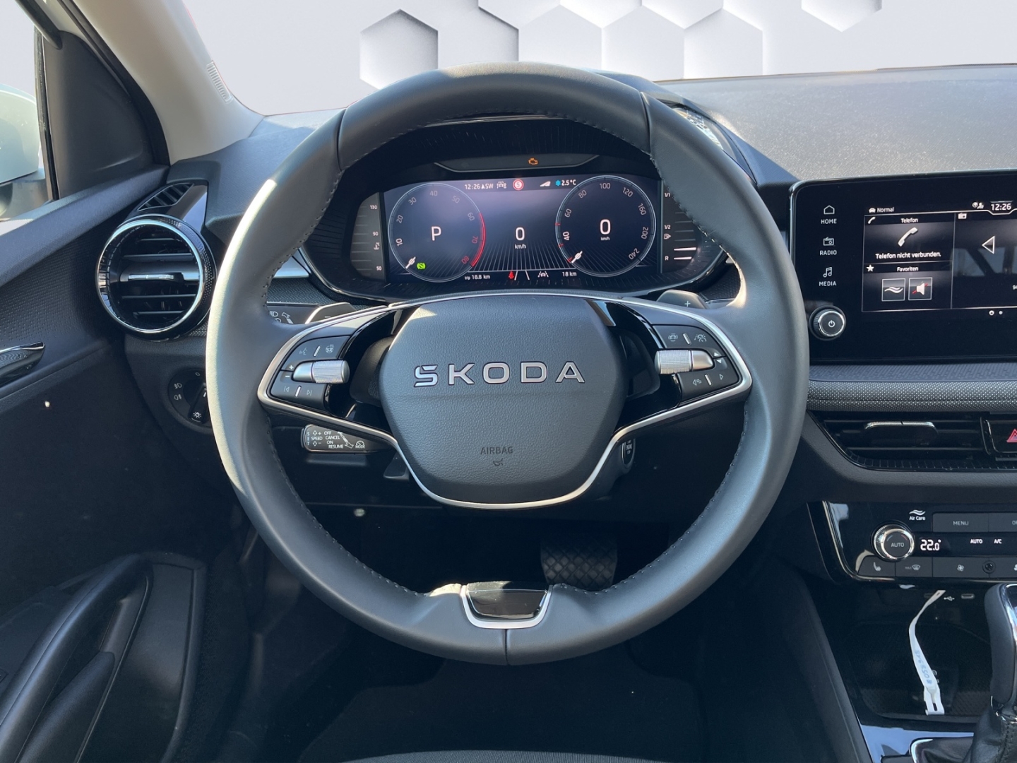 Fabia Tour Digitales Cockpit LED Sperrdiff. ACC Apple CarPlay Android Auto Mehrzonenklima