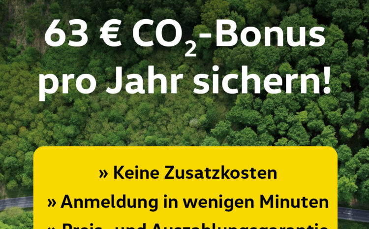  CO2-Bonus für e-Autos!