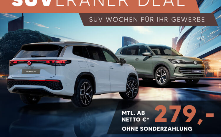  VW SUV Wochen für Gewerbekunden