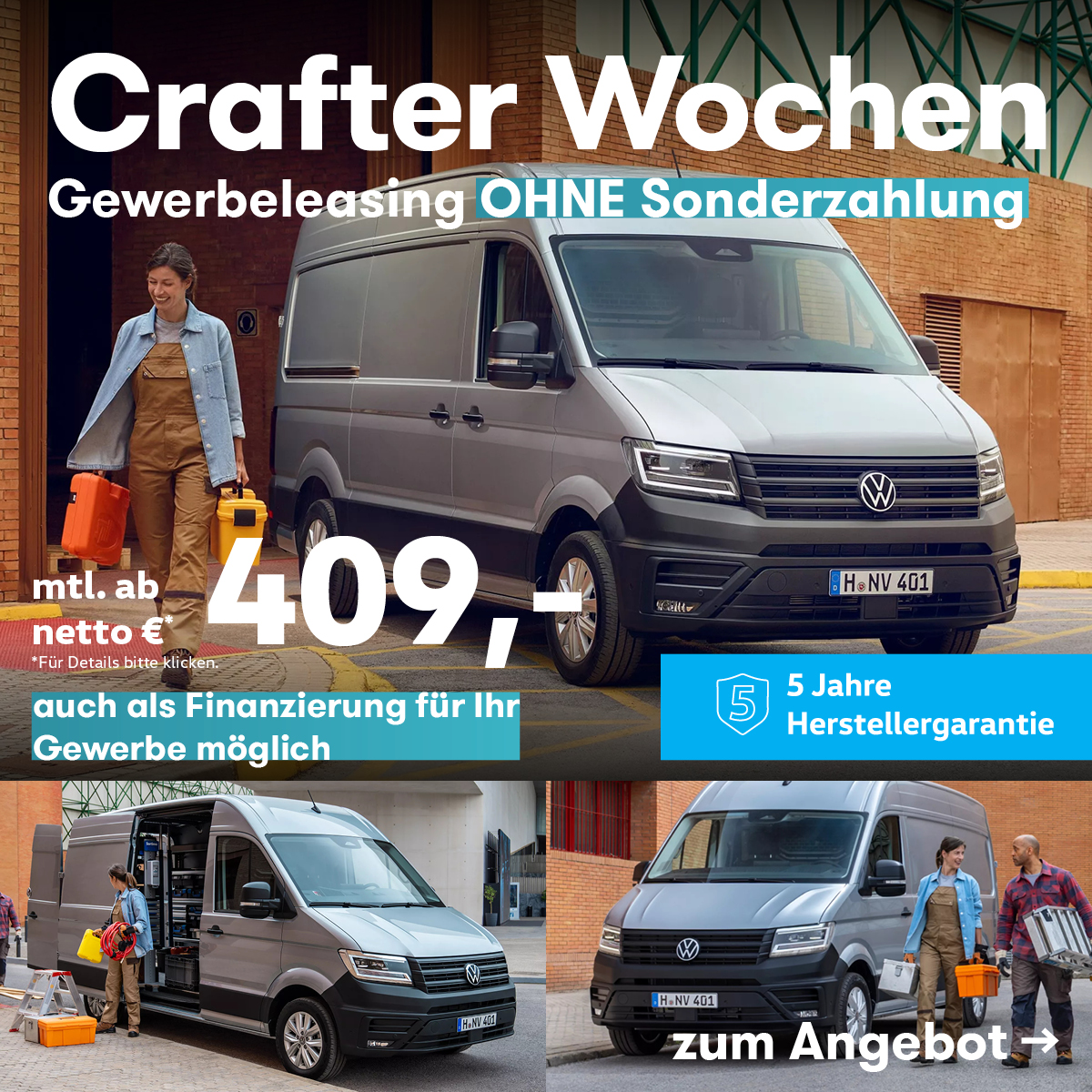Beitrag VW Crafter Kasten Gewerbe Leasing