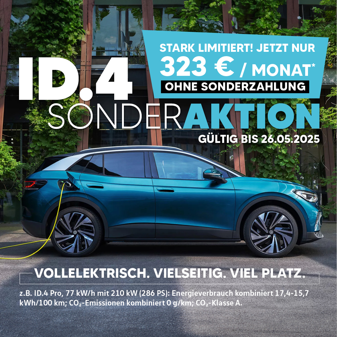 VW ID.4 Sonderaktion bis 26.05.2025