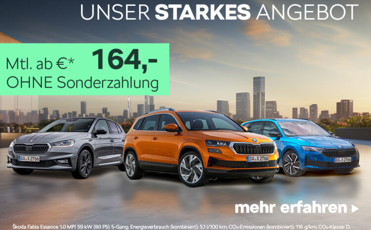  Unsere starken Skoda Angebote