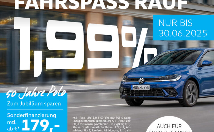  VW Sonderfinanzierung – Zins runter