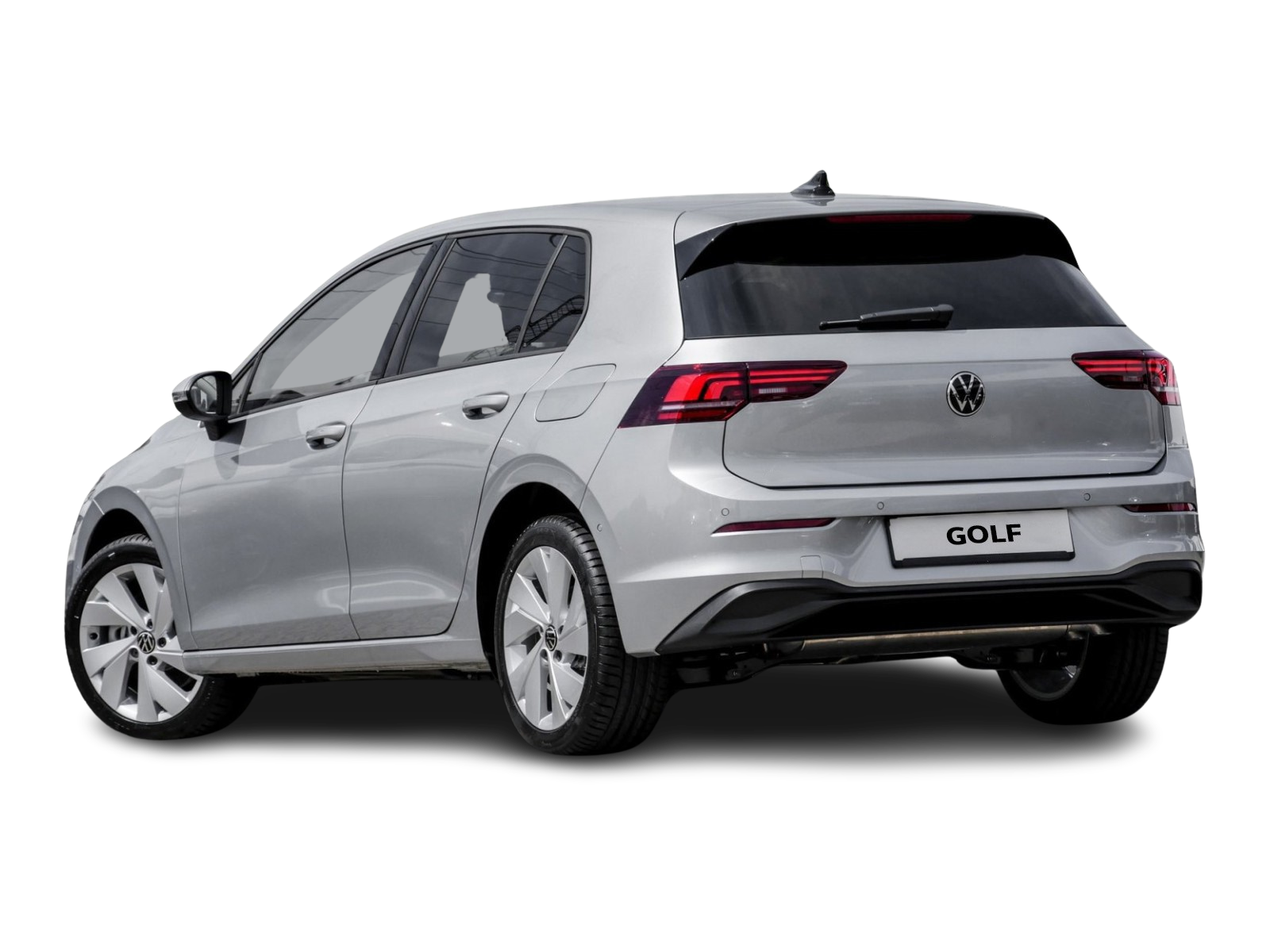 VW Golf Heckansicht silber